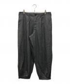 SOL soonerorlaterソル スーナーオアレイター）の古着「Pin-Stripe Balloon Pants(ピン ストライプ バルーン パンツ) 2026-2027 AW」｜グレー
