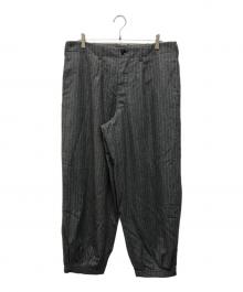 SOL soonerorlater（ソル スーナーオアレイター）の古着「Pin-Stripe Balloon Pants(ピン ストライプ バルーン パンツ) 2026-2027 AW」｜グレー