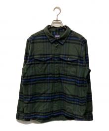 Patagonia（パタゴニア）の古着「フィヨルド・フランネル・シャツ」｜ブルーオリーブ