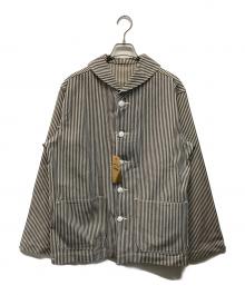 WAREHOUSE&CO（ウエアハウス）の古着「ヒッコリー ショールカラー カバーオール U.S.NAVY SHAWL COLLAR COVERALL 日本製」｜ネイビー