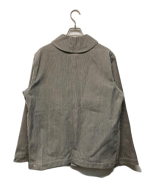 WAREHOUSE&CO（ウエアハウス）warehouse&co (ウエアハウス) ヒッコリー ショールカラー カバーオール U.S.NAVY SHAWL COLLAR COVERALL 日本製 ネイビー サイズ:SIZE 40の古着・服飾アイテム