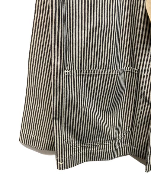 WAREHOUSE&CO（ウエアハウス）warehouse&co (ウエアハウス) ヒッコリー ショールカラー カバーオール U.S.NAVY SHAWL COLLAR COVERALL 日本製 ネイビー サイズ:SIZE 40の古着・服飾アイテム