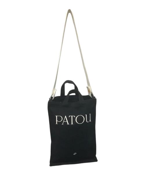 patou（パトゥ）Patou (パトゥ) オーガニックコットン ロゴ キャンバストートバッグ ブラックの古着・服飾アイテム