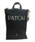 Patou (パトゥ) オーガニックコットン ロゴ キャンバストートバッグ ブラック：20000円