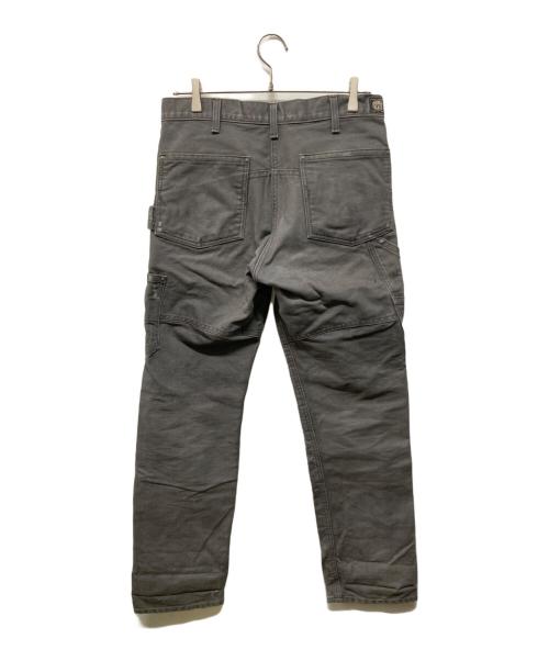 RRL（ダブルアールエル）RRL (ダブルアールエル) ダメージ加工ダブルニーペインターパンツ グレー サイズ:W28×L30の古着・服飾アイテム