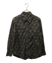 UNDERCOVER×BLANKEY JET CITY（アンダーカバー×ブランキージェットシティ）の古着「スカル柄ウエスタンシャツ」｜ブラウン×ブラック