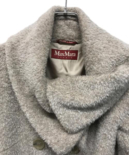 Max Mara Studio（マックスマーラ ストゥディオ）MAX MARA STUDIO (マックスマーラ ストゥディオ) アルパカ混ダブルコート イタリア製 グレー サイズ:SIZE 40の古着・服飾アイテム