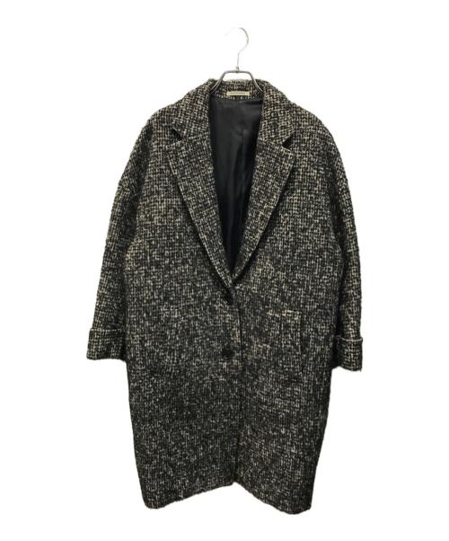 COUTURE D’ADAM（クチュール・ド・アダム）COUTURE D’ADAM (クチュール・ド・アダム) Cocoon GRAY COAT(コクーン グレー コート) シルク混 日本製 ブラック サイズ:Mの古着・服飾アイテム