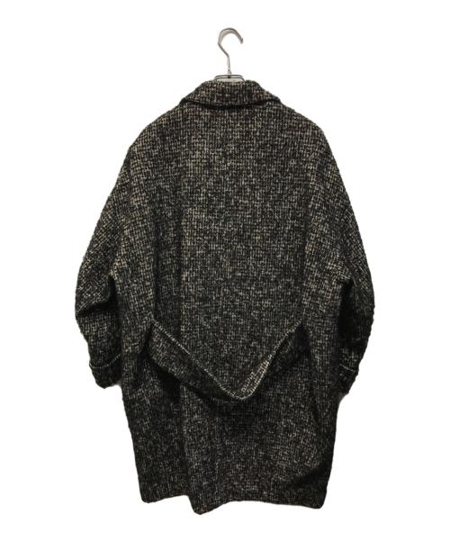 COUTURE D’ADAM（クチュール・ド・アダム）COUTURE D’ADAM (クチュール・ド・アダム) Cocoon GRAY COAT(コクーン グレー コート) シルク混 日本製 ブラック サイズ:Mの古着・服飾アイテム
