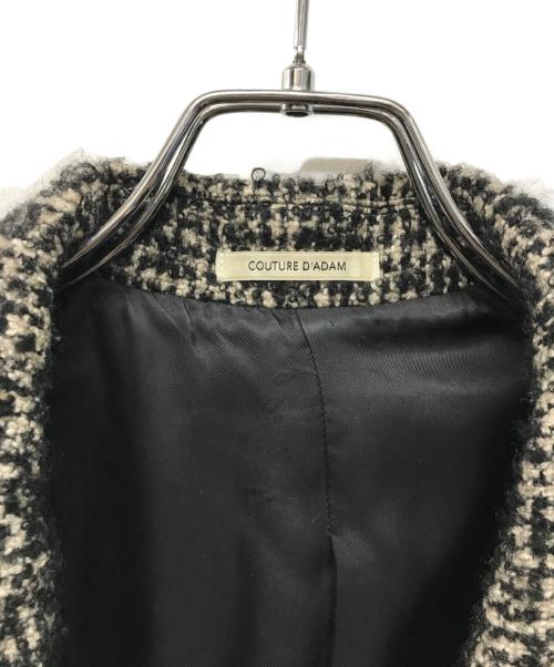 COUTURE D’ADAM（クチュール・ド・アダム）COUTURE D’ADAM (クチュール・ド・アダム) Cocoon GRAY COAT(コクーン グレー コート) シルク混 日本製 ブラック サイズ:Mの古着・服飾アイテム