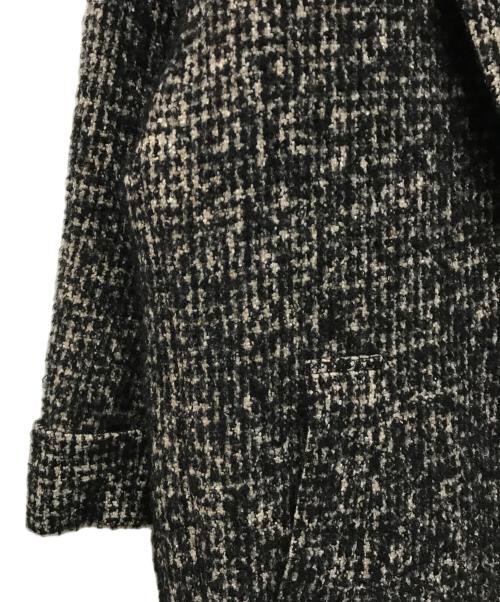 COUTURE D’ADAM（クチュール・ド・アダム）COUTURE D’ADAM (クチュール・ド・アダム) Cocoon GRAY COAT(コクーン グレー コート) シルク混 日本製 ブラック サイズ:Mの古着・服飾アイテム