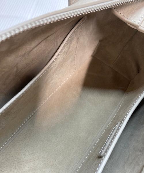 HIROFU（ヒロフ）HIROFU (ヒロフ) 【エテルノ】レザーハンドバッグ S 本革 ベージュの古着・服飾アイテム
