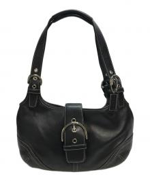 COACH（コーチ）の古着「ホーボー レザーワンショルダーバッグ」｜ブラック