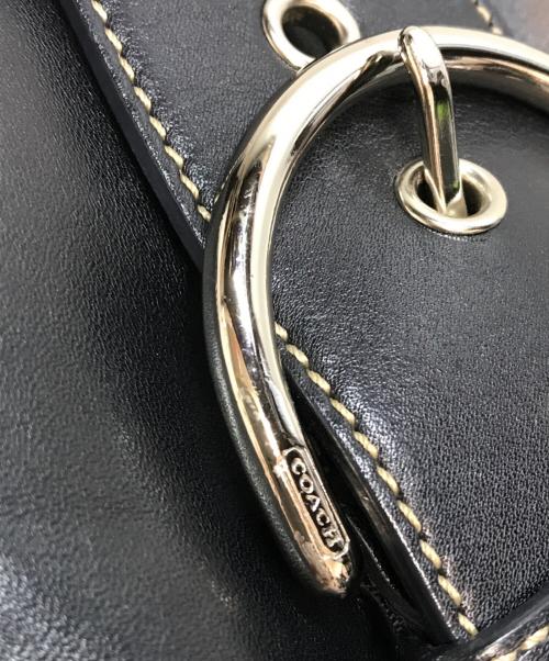 COACH（コーチ）COACH (コーチ) ホーボー レザーワンショルダーバッグ ブラックの古着・服飾アイテム