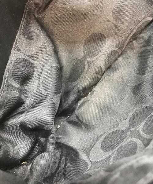 COACH（コーチ）COACH (コーチ) ホーボー レザーワンショルダーバッグ ブラックの古着・服飾アイテム