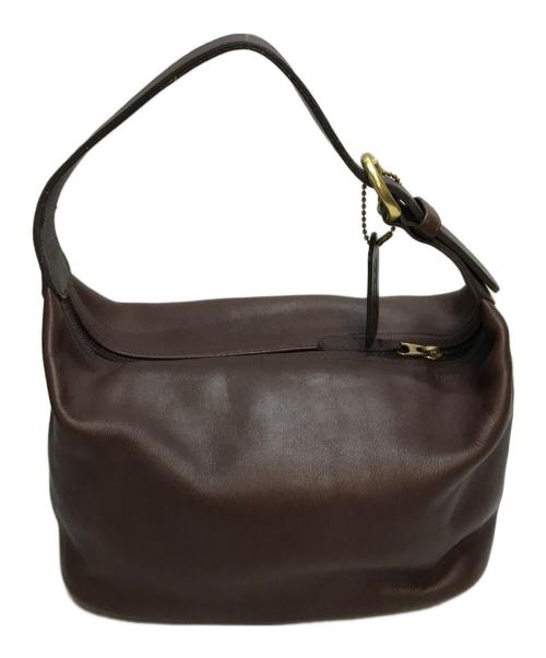 COACH（コーチ）COACH (コーチ) レザーショルダーバッグ ブラウンの古着・服飾アイテム