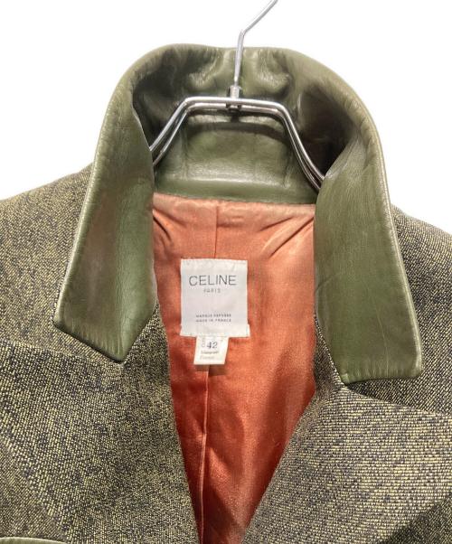 CELINE（セリーヌ）CELINE (セリーヌ) ツイードセットアップ フランス製 グリーン サイズ:SIZE 42の古着・服飾アイテム