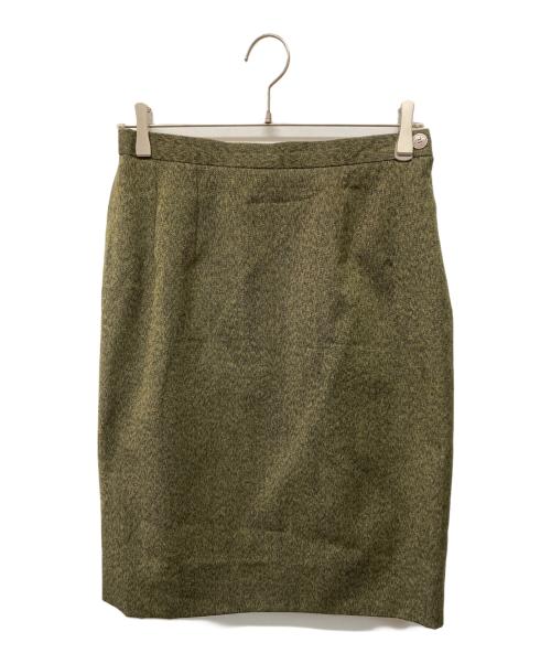 CELINE（セリーヌ）CELINE (セリーヌ) ツイードセットアップ フランス製 グリーン サイズ:SIZE 42の古着・服飾アイテム