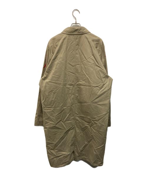VALENTINO（ヴァレンティノ）VALENTINO (ヴァレンティノ) ロゴプリントコットンステンカラーコート ベージュ サイズ:SIZE 48の古着・服飾アイテム