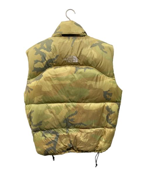 THE NORTH FACE（ザ ノース フェイス）THE NORTH FACE (ザ ノース フェイス) Nuptse Down Vest Jacket(ヌプシ ダウン ベスト ジャケット) センターロゴ Center Logo イエローカモ サイズ:Lの古着・服飾アイテム
