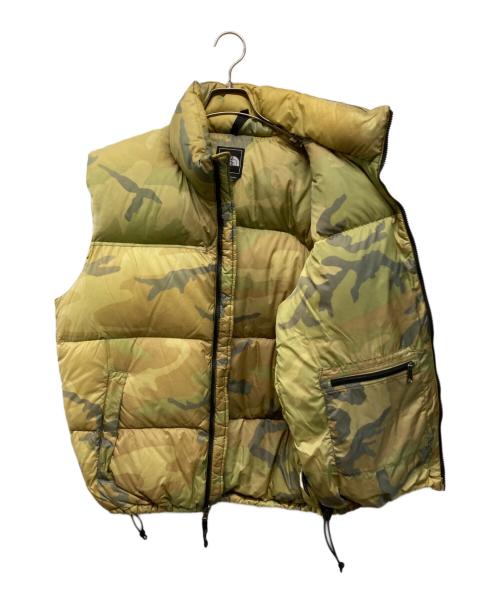 THE NORTH FACE（ザ ノース フェイス）THE NORTH FACE (ザ ノース フェイス) Nuptse Down Vest Jacket(ヌプシ ダウン ベスト ジャケット) センターロゴ Center Logo イエローカモ サイズ:Lの古着・服飾アイテム