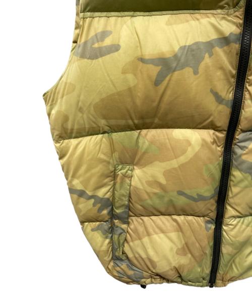 THE NORTH FACE（ザ ノース フェイス）THE NORTH FACE (ザ ノース フェイス) Nuptse Down Vest Jacket(ヌプシ ダウン ベスト ジャケット) センターロゴ Center Logo イエローカモ サイズ:Lの古着・服飾アイテム