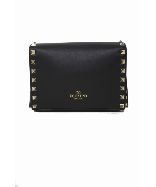 VALENTINO（ヴァレンティノ）VALENTINO (バレンチノ) ロックスタッズショルダーバッグ ブラック 未使用品の古着・服飾アイテム