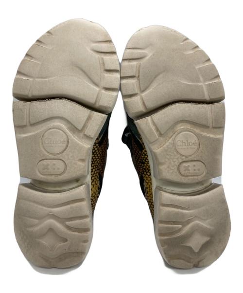 Chloe（クロエ）Chloe (クロエ) SONNIEパイソン型押しスニーカー ベージュ サイズ:36の古着・服飾アイテム