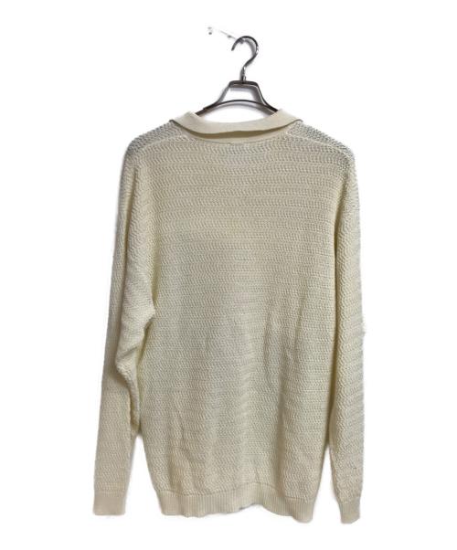 Blanc YM（ブランワイエム）Blanc YM (ブランワイエム) Skipper Knit Shirt ホワイト サイズ:FREEの古着・服飾アイテム