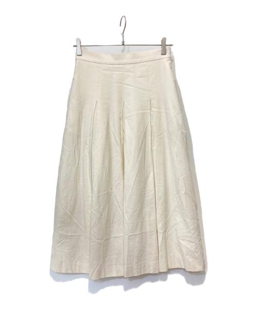 N.O.R.C（ノーク）N.O.R.C (ノーク) ウールプリーツスカート ホワイト サイズ:1の古着・服飾アイテム