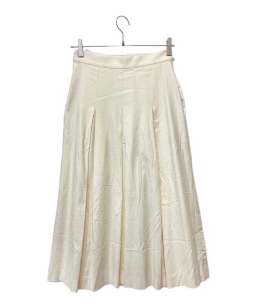 N.O.R.C（ノーク）N.O.R.C (ノーク) ウールプリーツスカート ホワイト サイズ:1の古着・服飾アイテム