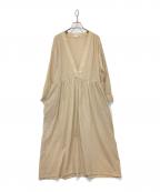 evam evaエヴァムエヴァ）の古着「cotton one piece」｜ベージュ