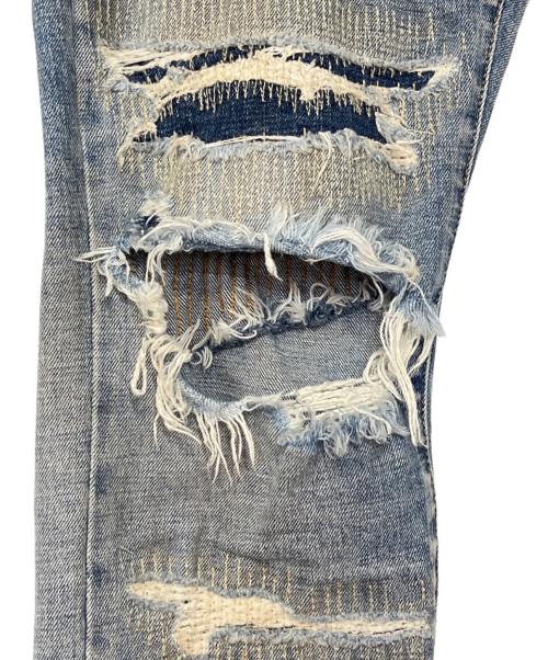 MLVINCE（メルヴィンス）MLVINCE (メルヴィンス) TYPE-1 SLIM DESTROYED JEANS インディゴ サイズ:32の古着・服飾アイテム