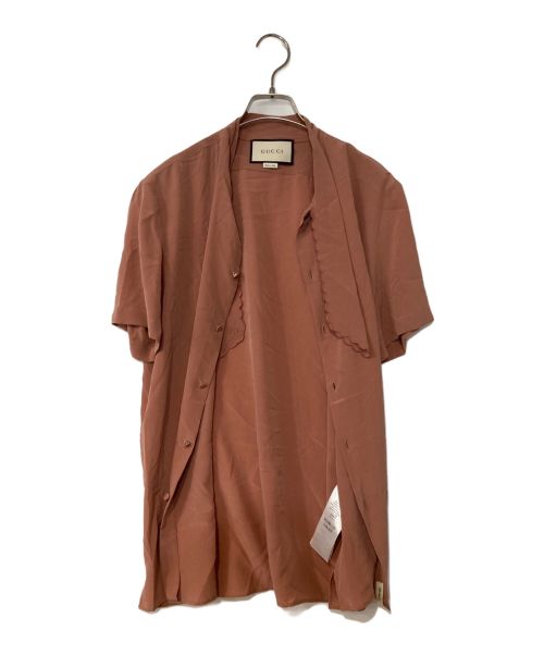 GUCCI（グッチ）GUCCI (グッチ) 半袖シャツ ピンク サイズ:15 1/2の古着・服飾アイテム