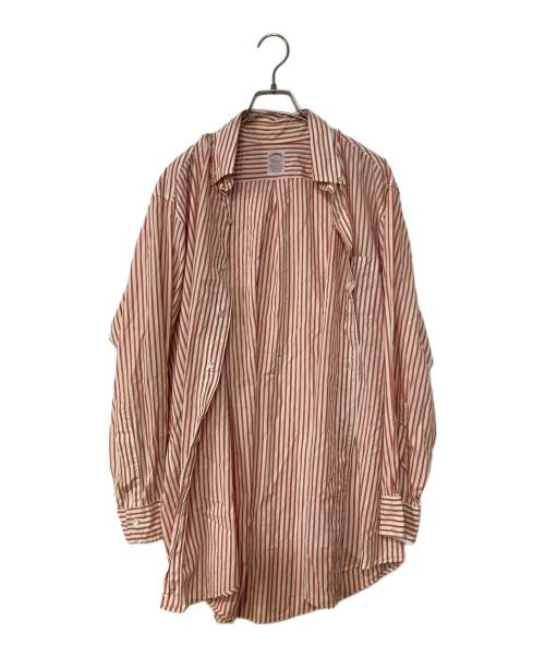 BROOKS BROTHERS makers（ブルックスブラザーズ メイカーズ）BROOKS BROTHERS makers (ブルックスブラザーズ メイカーズ) ストライプシャツ レッド サイズ:16-2の古着・服飾アイテム