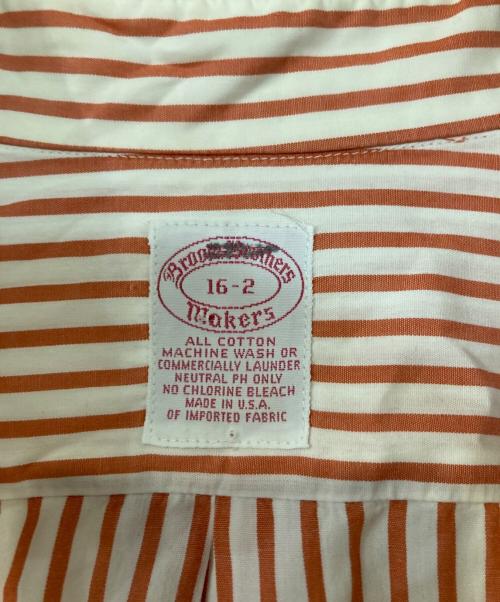BROOKS BROTHERS makers（ブルックスブラザーズ メイカーズ）BROOKS BROTHERS makers (ブルックスブラザーズ メイカーズ) ストライプシャツ レッド サイズ:16-2の古着・服飾アイテム