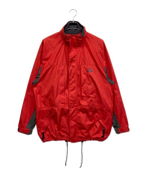 NIKE ACG（ナイキエーシージー）NIKE ACG (ナイキエージーシー) 2トーンナイロンジャケット レッド×グレー サイズ:Mの古着・服飾アイテム