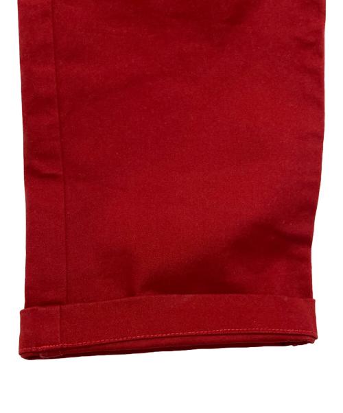 XANDER ZHOU（ザンダーゾウ）XANDER ZHOU (ザンダーゾウ) タックカラーパンツ レッド サイズ:46の古着・服飾アイテム