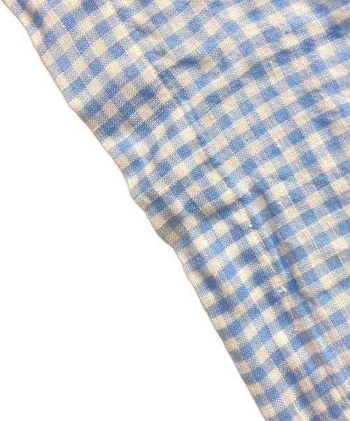 RALPH LAUREN（ラルフローレン）RALPH LAUREN (ラルフローレン) リネンギンガムチェックシャツ スカイブルー サイズ:2XBの古着・服飾アイテム