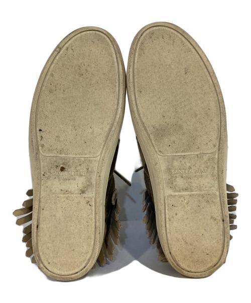 Saint Laurent Paris（サンローランパリ）Saint Laurent Paris (サンローランパリ) フリンジスウェードハイカットスニーカー グリーン サイズ:42 1/2の古着・服飾アイテム