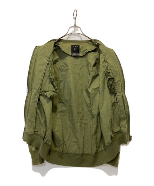C2H4（シーツーエイチフォー）C2H4 (シーツーエイチフォー) ジップアップジャケット オリーブ サイズ:Lの古着・服飾アイテム