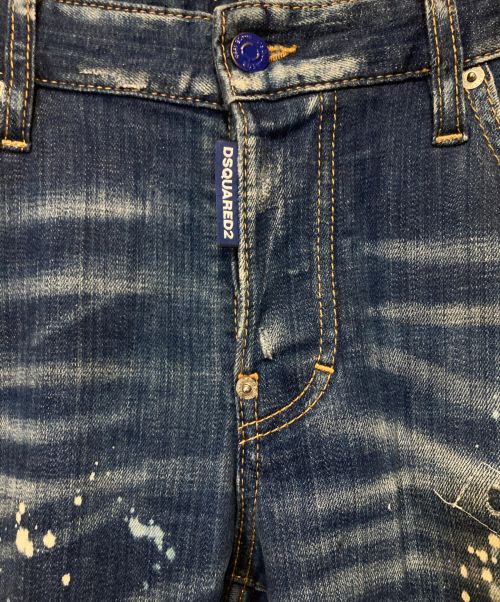 DSQUARED2（ディースクエアード）DSQUARED2 (ディースクエアード) ヴィンテージ加工セクシーツイストジーンデニムパンツ インディゴ サイズ:42の古着・服飾アイテム