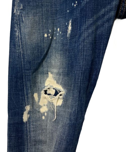 DSQUARED2（ディースクエアード）DSQUARED2 (ディースクエアード) ヴィンテージ加工セクシーツイストジーンデニムパンツ インディゴ サイズ:42の古着・服飾アイテム