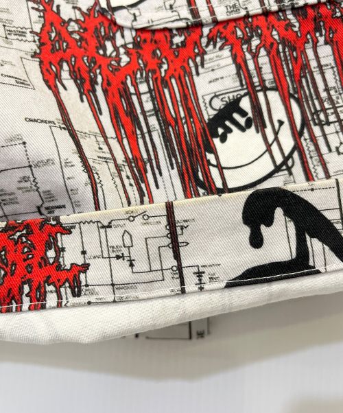 juvenile hall rollcall（ジュヴェナイルホールロールコール）juvenile hall rollcall (ジュヴェナイルホールロールコール) 総柄ハーフパンツ ホワイト サイズ:FITS ALLの古着・服飾アイテム