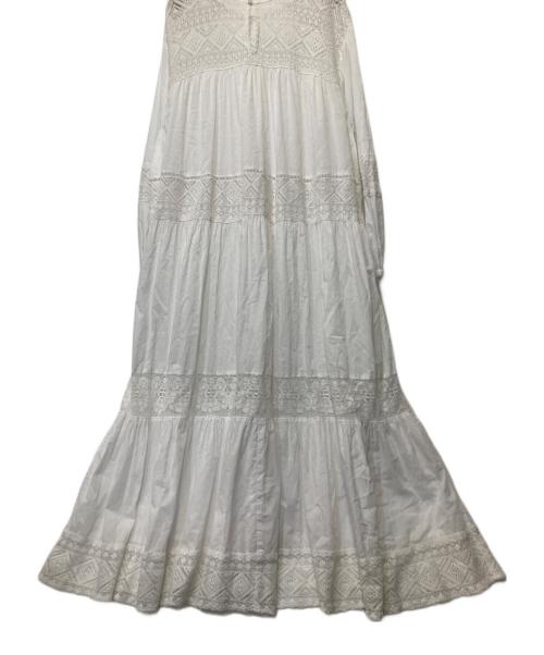 Spick and Span（スピック＆スパン）Spick and Span (スピックアンドスパン) HYU レースギャザーワンピース ホワイト サイズ:-の古着・服飾アイテム