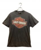 HARLEY-DAVIDSONハーレーダビッドソン）の古着「ロゴプリントTシャツ」｜ブラック