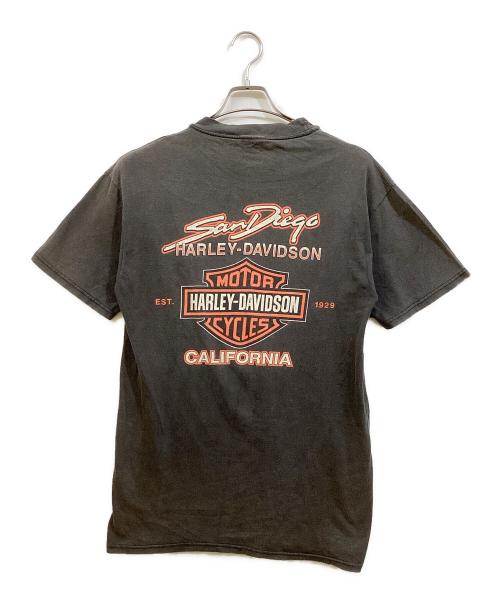 HARLEY-DAVIDSON（ハーレーダビッドソン）HARLEY-DAVIDSON (ハーレーダビッドソン) ロゴプリントTシャツ ブラック サイズ:Ｍの古着・服飾アイテム