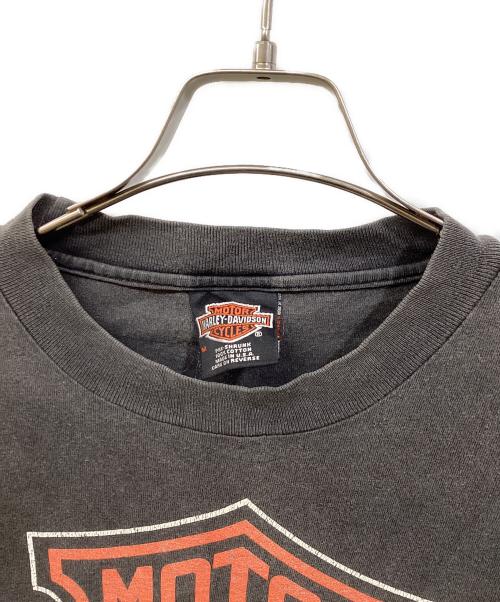 HARLEY-DAVIDSON（ハーレーダビッドソン）HARLEY-DAVIDSON (ハーレーダビッドソン) ロゴプリントTシャツ ブラック サイズ:Ｍの古着・服飾アイテム