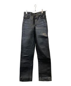 中古・古着通販】VANSON (バンソン) レザーパンツ ブラック サイズ:29