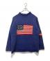 ISHKA（ISHKA）の古着「星条旗エクアドルロールネックニット」｜ネイビー
